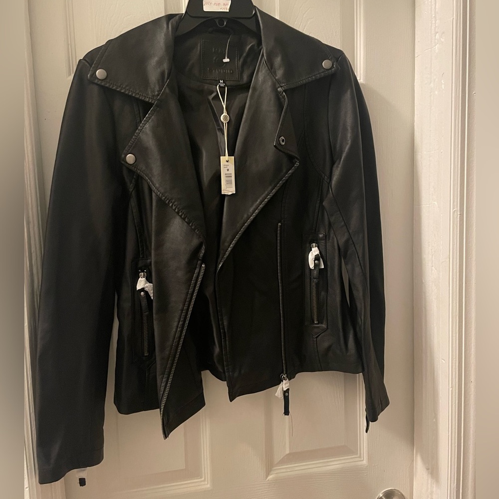 Pleather black jacket with tags!